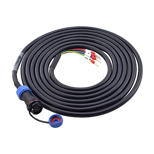 3m(118.11) 4-PIN Motor Extension Cable with IP65 Aviation Connector for T6 Series 17-bit Servo Motor
