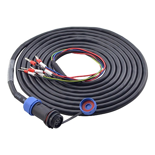 3m(118.11) 4-PIN Motor Extension Cable with IP65 Aviation Connector for T6 Series 17-bit Servo Motor w/ Brake