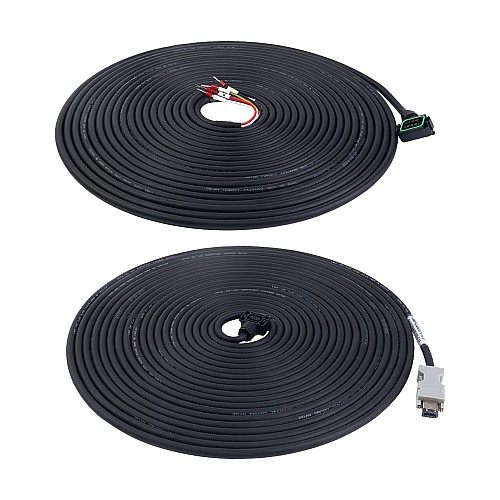 10m(393.7")Motor and Encoder Cable with Connectors Kit for A6 Series 17-bit Servo Motor - A6-10M-10E | StepperOnline