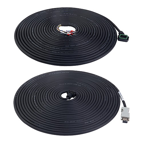 10m(393.7")Motor and Encoder Cable with Connectors Kit for A6 Series 17-bit Servo Motor with Brake - A6-10MB-10E | StepperOnline