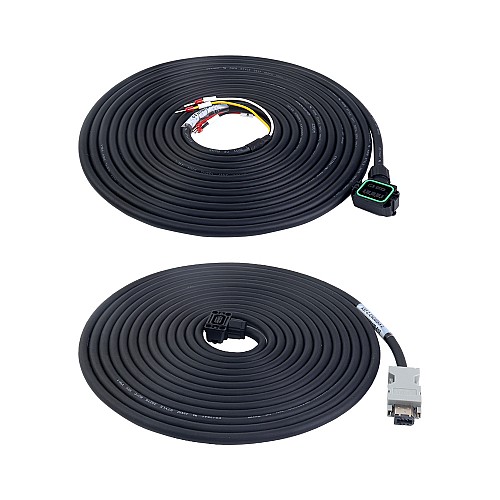 Câble moteur et codeur de 5m(196,85") avec kit de connecteurs pour servomoteur 17 bits série A6 - A6-5M-5E | StepperOnline