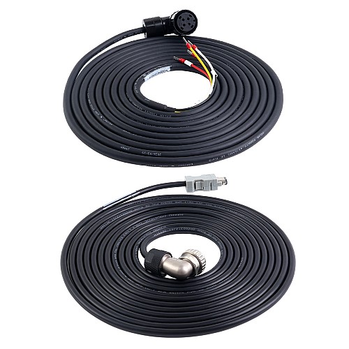 5m(196.85") Motor and Encoder Cable with Connectors Kit for A6 & A6H Series 17-bit Servo Motor - A6-5M-5E-B | StepperOnline