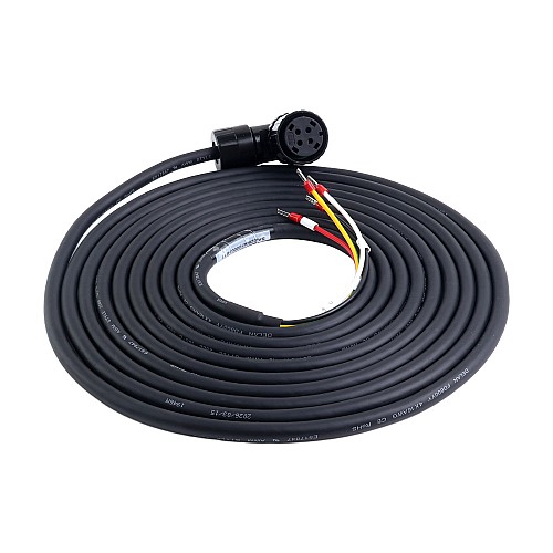 5m(196.85") Motor and Encoder Cable with Connectors Kit for A6 & A6H Series 17-bit Servo Motor - A6-5M-5E-B | StepperOnline
