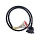 1m(39.37) DB44 Male to Bare High Flex Shielded Cable D-SUB 44-Pin Connector to Single End Cable with Terminal - DB44-1M | StepperOnline