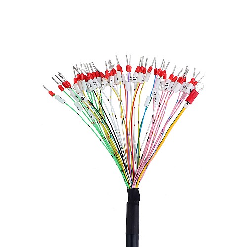 1m(39.37) DB44 Male to Bare High Flex Shielded Cable D-SUB 44-Pin Connector to Single End Cable with Terminal - DB44-1M | StepperOnline