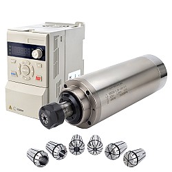 220V 2.2KW Φ80x210mm Wassergekühlter Spindelmotor und 3HP 2.2KW 12.5A Variable Frequency Drive Kit
