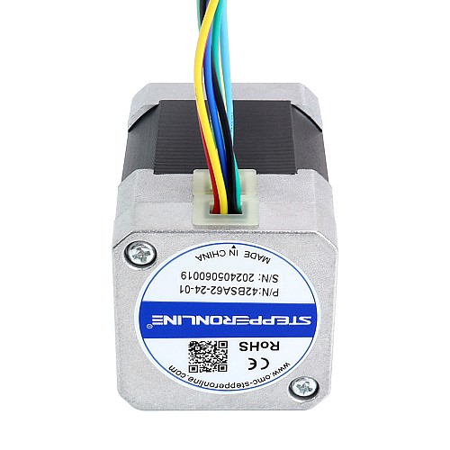 24V 3000RPM 0,16Nm 50W 3,30A 42x42x62mm BLDC Motor - 42BSA62-24-01 | StepperOnline