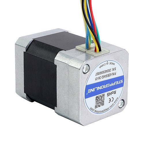 36V 3000RPM 0,16Nm 50W 2,20A 42x42x62mm BLDC Motor - 42BSA62-36-01 | StepperOnline