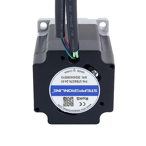 24V 3000RPM, 0,3Nm, 94W, 5,40A, 57 x 57 x 76mm, BLDC Motor - 57BSD76-24-01 | StepperOnline