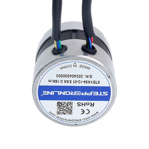 12V, 3000RPM, 0,16Nm, 50W, 5,90A, Φ57x53,5mm, BLDC Motor - 57BYA54-12-01 | StepperOnline