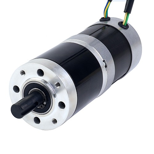 24V 101W runder BLDC-Getriebemotor 20,00Nm(2832,23oz.in) 100:1 rundes Planetengetriebe - 57BYA74-24-01-PG100 | StepperOnline