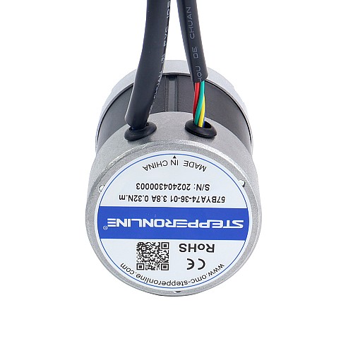 36V, 3000RPM, 0,32Nm, 101W, 3,80A, Φ57x73,5mm, BLDC Motor - 57BYA74-36-01 | StepperOnline