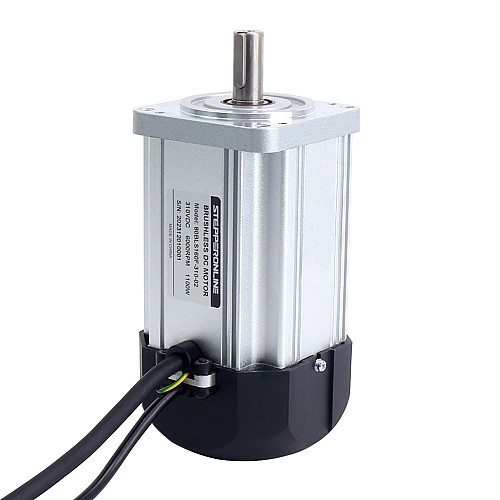 Motore CC senza spazzole quadrato 80x80x159mm 310V 6000RPM 1,75Nm 1100W 4,5A con ventola del radiatore