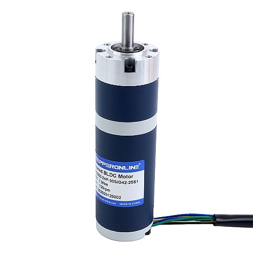 24V 30W 120RPM Getriebe-Bürstenloser DC-Motor 1,90Nm(269,06oz.in) 25:1 Planetengetriebe - M42B30-24P-30S/G42-25S1 | StepperOnline
