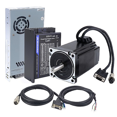 TS-Serie 1 Achse 9,0Nm(1274,5oz. in) Nema 34 Closed Loop Schrittmotor-Kit mit Energieversorgung
