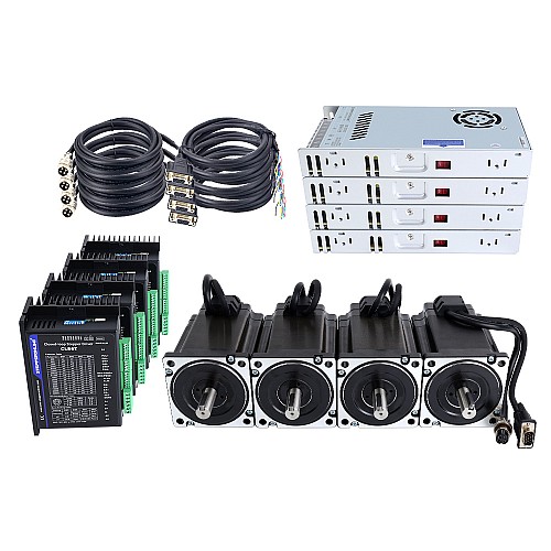 Kit pas à pas en boucle fermée Nema 34 série TS 4 axes 9.0Nm(1274.5oz.in) avec alimentation