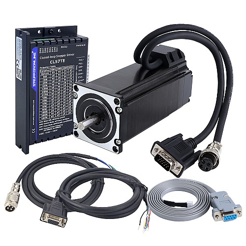 TES Série 3,0Nm(424,83oz.in) Kit CNC pas à pas en boucle fermée 1 axe, moteur Nema 23 & pilote CL57TE - 1-CL57TE-S30A | StepperOnline
