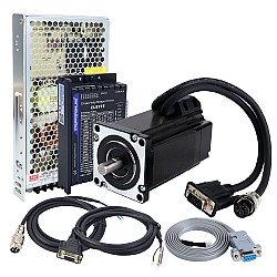 Kit motore passo-passo ad anello chiuso TES Serie 1 Asse 3,0Nm(424,83oz.in) Nema 24 con driver CL57TE e alimentatore