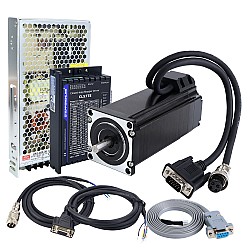 Kit motore passo-passo ad anello chiuso TES Serie 1 Asse 3,0Nm(424,83oz.in) Nema 23 con driver CL57TE e alimentatore