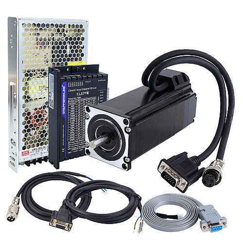Kit de moteur pas à pas en boucle fermée TES série 1 axe 3,0Nm(424,83oz.in) Nema 23 avec driver CL57TE et alimentation - 1-CLTES30A | StepperOnline