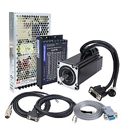 TES Serie 1-Achse 4,0Nm(566,56oz.in) Nema 24 Geschlossener Regelkreis Schrittmotor-Kit & Treiber CL57TE mit Netzteil