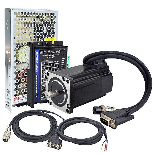 Serie TS 1 Axis 3.0Nm(424.83oz.in) Nema 24 Kit passo-passo ad anello chiuso w/ Alimentazione elettrica