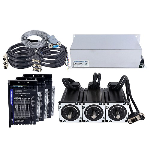Kit de moteur pas à pas en boucle fermée TES série 3 axes 4,0Nm(566,56oz.in) Nema 24 avec driver CL57TE et alimentation - 3-CLTES40 | StepperOnline