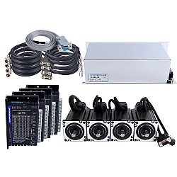 Kit motore passo-passo ad anello chiuso TES Serie 4 Assi 3,0Nm(424,83oz.in) Nema 24 con driver CL57TE e alimentatore
