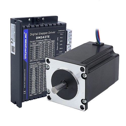 TES Series 1 Axis Stepper CNC Kit 2.4Nm(339.87oz.in) Nema 23 Stepper Motor & Driver DM542TE - 1-DM542TE-23HS32 | StepperOnline