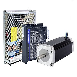 TES Serie 1-Achsen Schrittmotor-CNC-Kit 3,0Nm(424,83oz.in) Nema 23 Schrittmotor & Treiber DM542TE & Netzteil