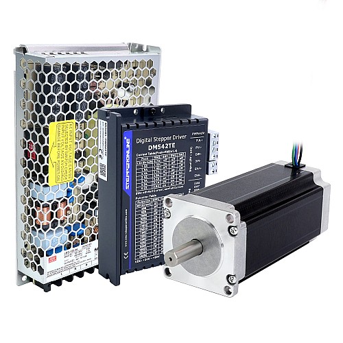 TES Serie 1-Achsen Schrittmotor-CNC-Kit 3,0Nm(424,83oz.in) Nema 23 Schrittmotor & Treiber DM542TE & Netzteil - 1-DM542TE-S30 | StepperOnline