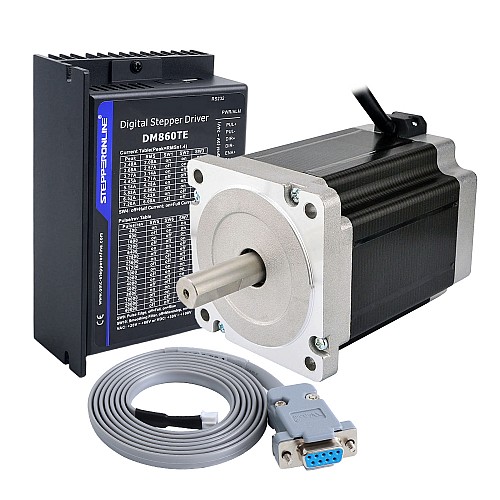 TES Serie 1-Achsen Schrittmotor CNC-Kit 8,5Nm(1203,7oz.in) Nema 34 Schrittmotor & Treiber DM860TE - 1-DM860TE-34HS46 | StepperOnline