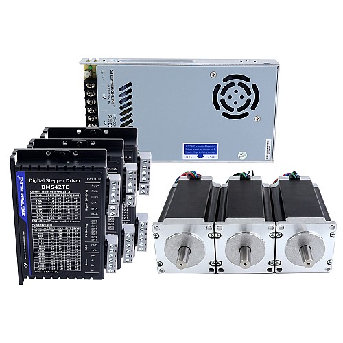Kit CNC défonceuse 3 axes série TES 3,0Nm(424,83oz.in) Moteur pas à pas Nema 23 & Pilote DM542TE & Alimentation électrique - 3-DM542TE-S30 | StepperOnline