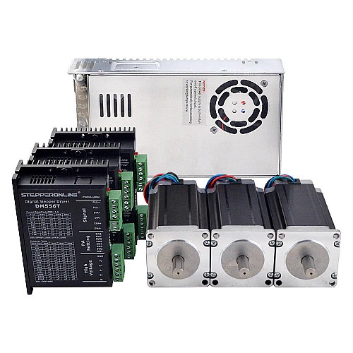 Kit CNCA 3 assi 3.0Nm(425oz.in) 4.2A Motore Nema 23 e driver DM556T e alimentatore 48V