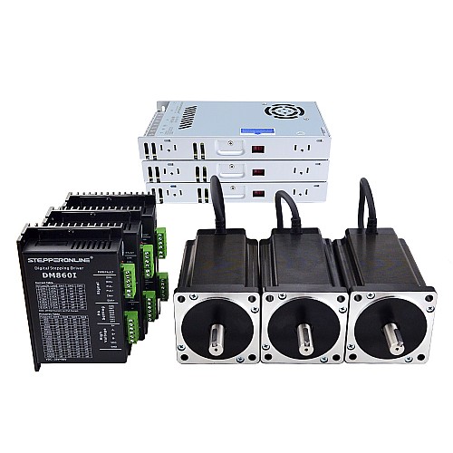 3 Asse CNC Router Kit 12.0Nm(1699.68oz.in) Nema 34 Motore Passo Passo & Azionamento