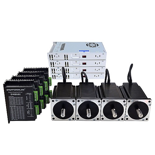 USA in offerta - 4 Asse CNC Router Kit 13.0Nm(1841oz.in) Nema 34 Motore Passo Passo & Azionamento & Alimentazione 60V - US-4-DM860I-S120 | StepperOnline