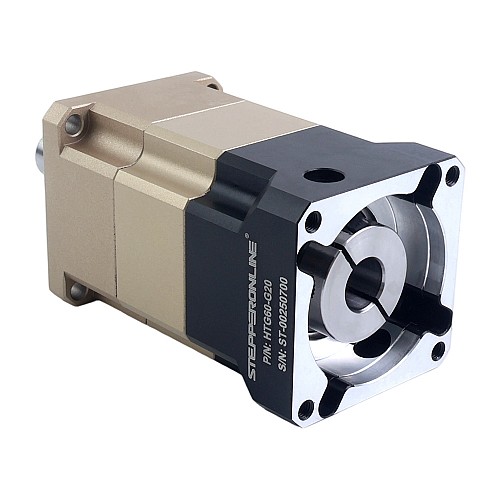 HTG-Serie, 60mm, 20:1 Schrägverzahntes Planetengetriebe, Spiel 5arcmin für Servomotoren IP65 - HTG60-G20 | StepperOnline