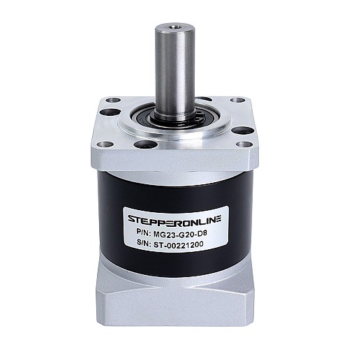 Planetengetriebe der Übersetzungsverhältnis 20:1 Spiel 45arc-min für Nema 23 Motor 8mmWelle - MG23-G20-D8 | StepperOnline