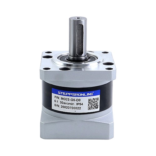MG Series Planetary Gearbox Gear Ratio 5:1 Backlash 30arc-min for 8mm Shaft Nema 23 Stepper Motor - MG23-G5-D8 | StepperOnline