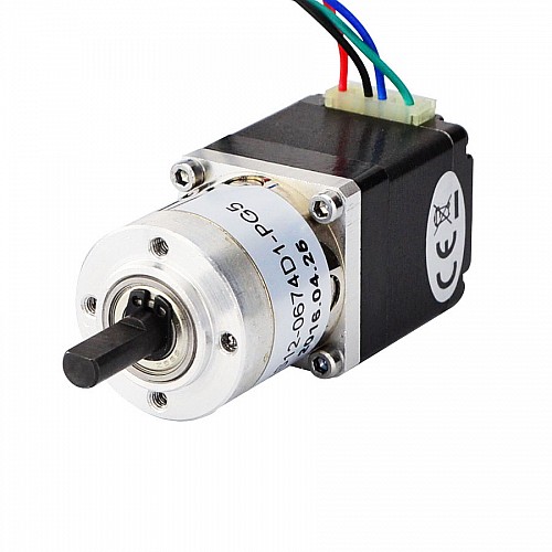 Nema 11 Stepper L=31mm avec arbre arrière et trou de vis et rapport dengrenage 5:1