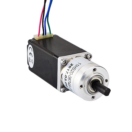 Motore Nema 11 bipolare L=51mm con riduttore epicicloidale con rapporto di trasmissione 5:1