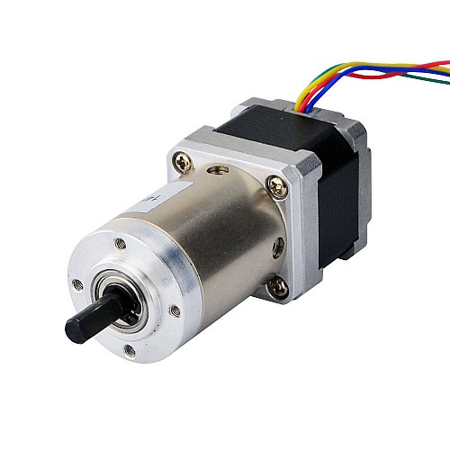 Moteur pas à pas Nema 14 bipolaire L=33mm avec rapport dengrenage 100:1 réducteur planétaire