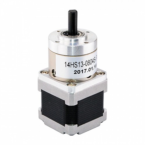Nema 14 Stepper Motor Bipolar L=34mm w/ Gear Ratio 5:1 Planetary Gearbox - 14HS13-0804S-PG5 | StepperOnline