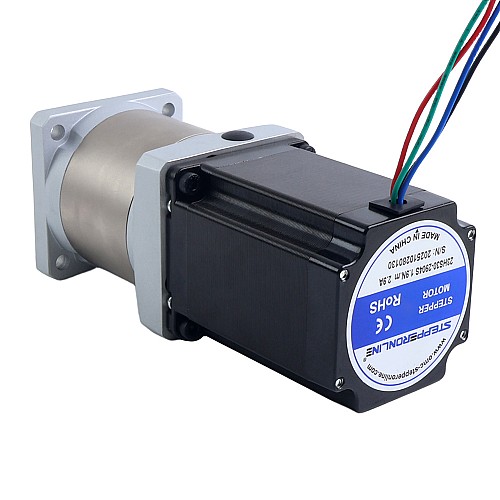 Moteur pas à pas Nema 23 bipolaire L=76,5mm avec réducteur planétaire série EG rapport de réduction 50:1 - 23HS30-2904S-EGS50 | StepperOnline