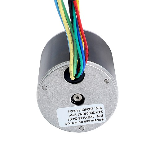 24V 3000RPM 0,04Nm 13W 1,00A Φ42x43mm Motore BLDC - 42BYA43-24-01 | StepperOnline