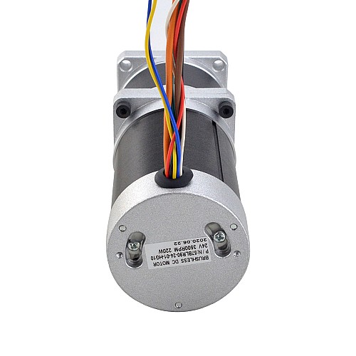 24V 220W 350RPM Geared Brushless DC Motor 5.10Nm(722.22oz.in) 10:1 High Precision Gearbox