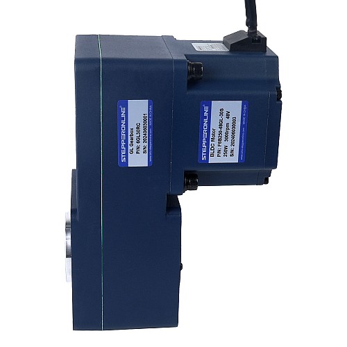48V 250W 100RPM 20,00Nm(2832,23oz.in) 30:1 Bürstenloser Gleichstrommotor mit parallelem Hohlwellengetriebe - F6B250-48GL-30S/6GL30RC | StepperOnline UK