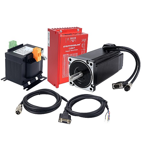 Kit CNC pas à pas en boucle fermée à 1 axe de la série YS, moteur Nema 34 de 12,0Nm(1699,34oz.in) avec câbles de 2,0m et transformateur CA - 1-ACLYS120 | StepperOnline