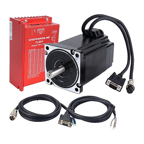 YS Series 1 Axe Kit Moteur Pas-à-Pas Boucle Fermée 9,00Nm(1274,5oz.in) Nema 34 avec Câbles de 2,0m et Pilote