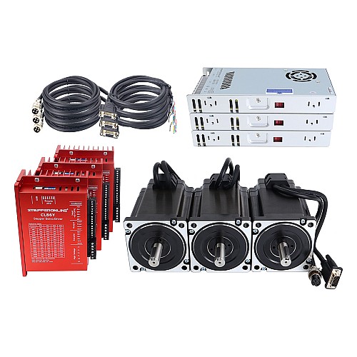 YS Series Kit Moteur Pas à Pas en Closed Loop 3 Axes 9,00Nm(1274,5oz.in) Nema 34 avec Alimentation - 3-CLYS90 | StepperOnline